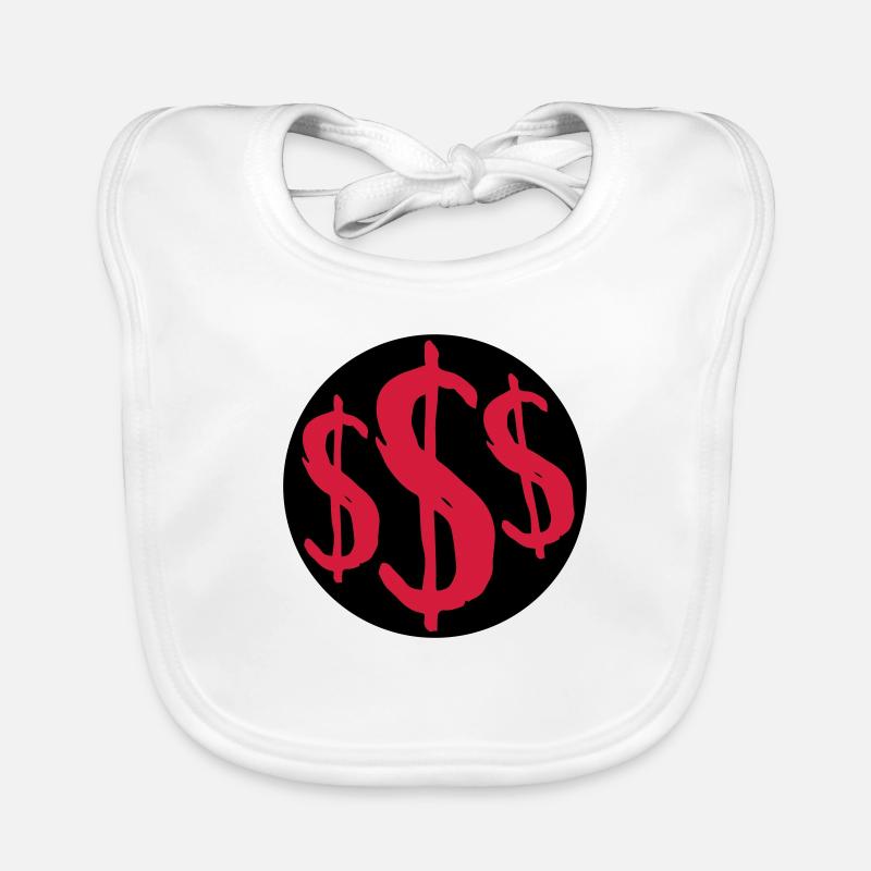Signe riche de 3 dollars Bavoir bio Bébé