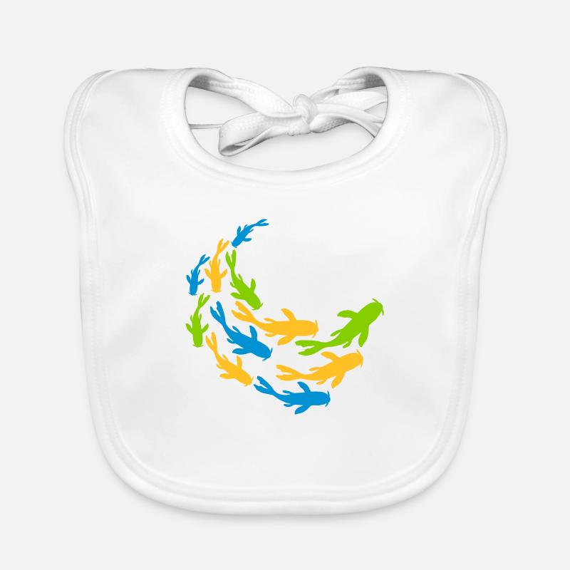 Banc coloré de poissons koi Bavoir bio Bébé