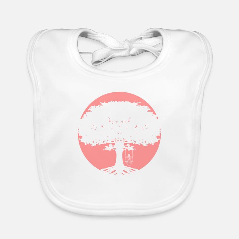 Mädchen Schaukelt am Baum Baby Bio-Lätzchen