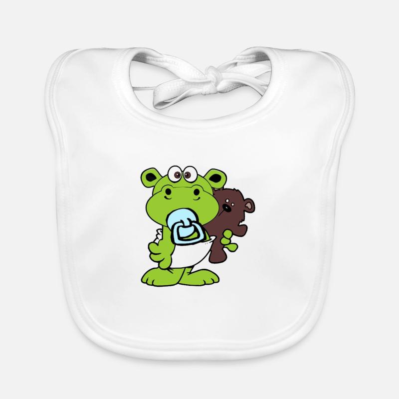 hippopotame vert nilperd filles enfants enfants bébé Bavoir bio Bébé