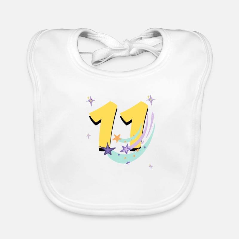 11th Anniversary (11-year gift) Organic Baby Bibs