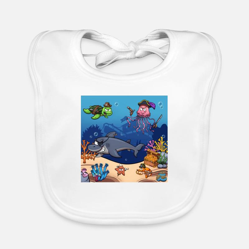 Créatures marines pirates Bavoir bio Bébé