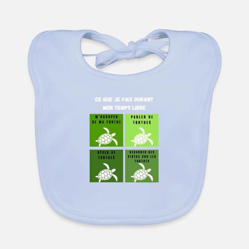 ce que je fais durant mon temps libre tortue Bavoir bio Bébé