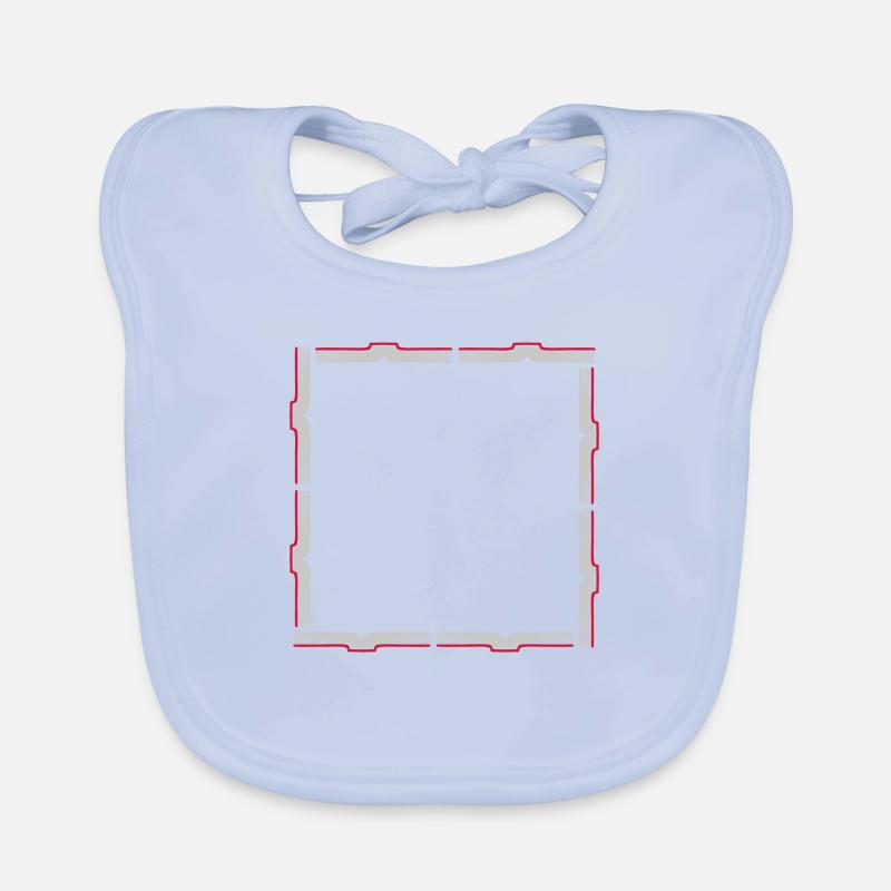 Square Frame Border Books Organic Baby Bibs