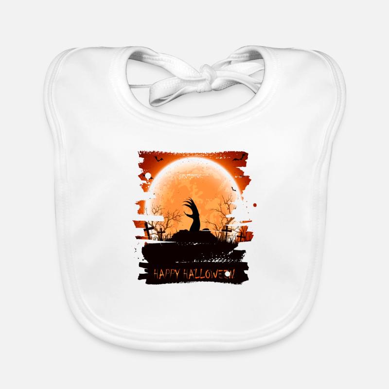 Halloween Scary Witch Horror Ghost Monster Organic Baby Bibs