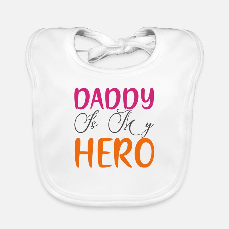 Papa est mon héros Bavoir bio Bébé