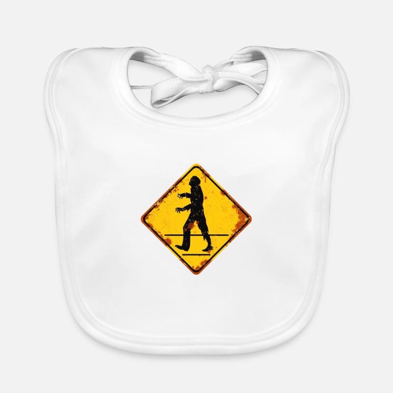Caution Zombies. Organic Baby Bibs