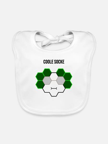 Coole Socke - Baby Bio-Lätzchen - Weiß - Vorne