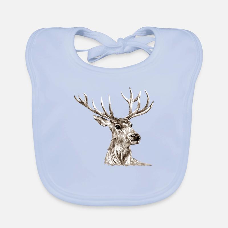Cerf Bavoir bio Bébé
