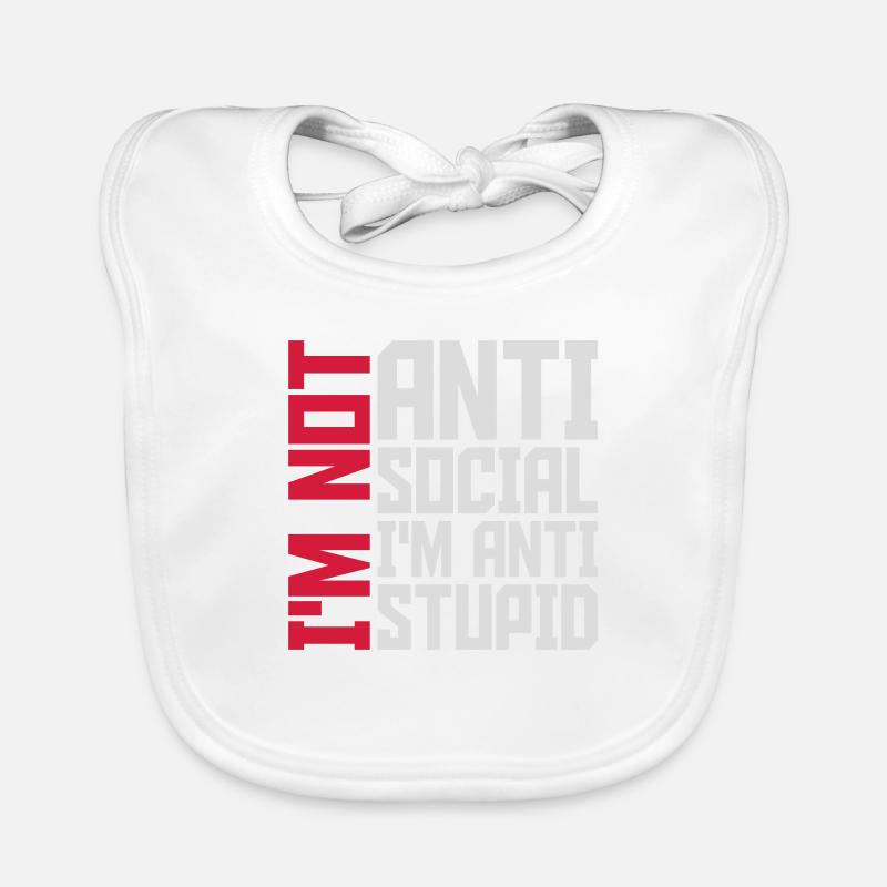 pas antisocial anti-stupide Bavoir bio Bébé