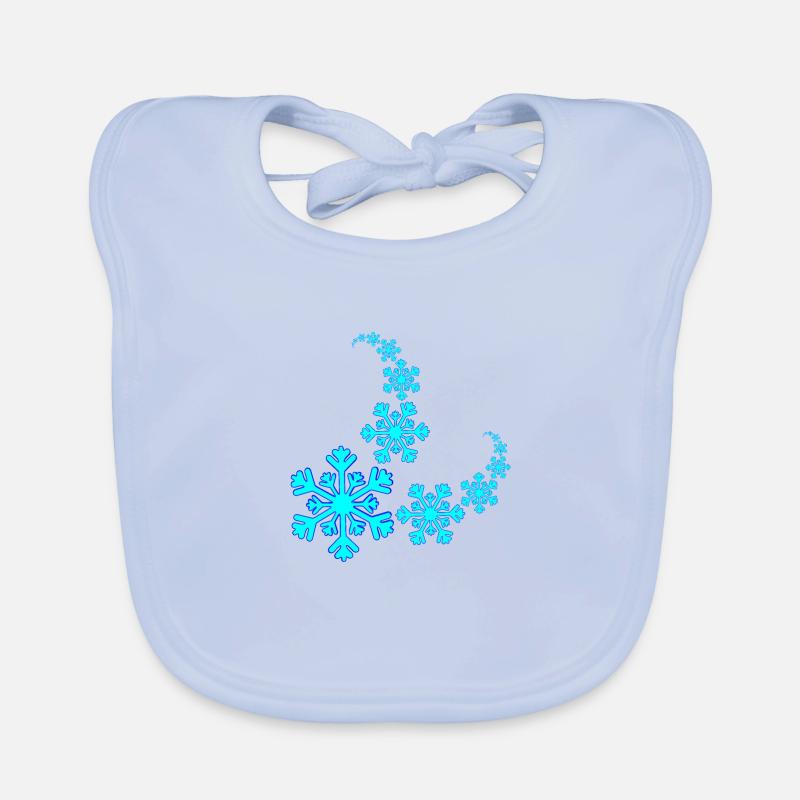 Spirale de flocons de neige Bavoir bio Bébé