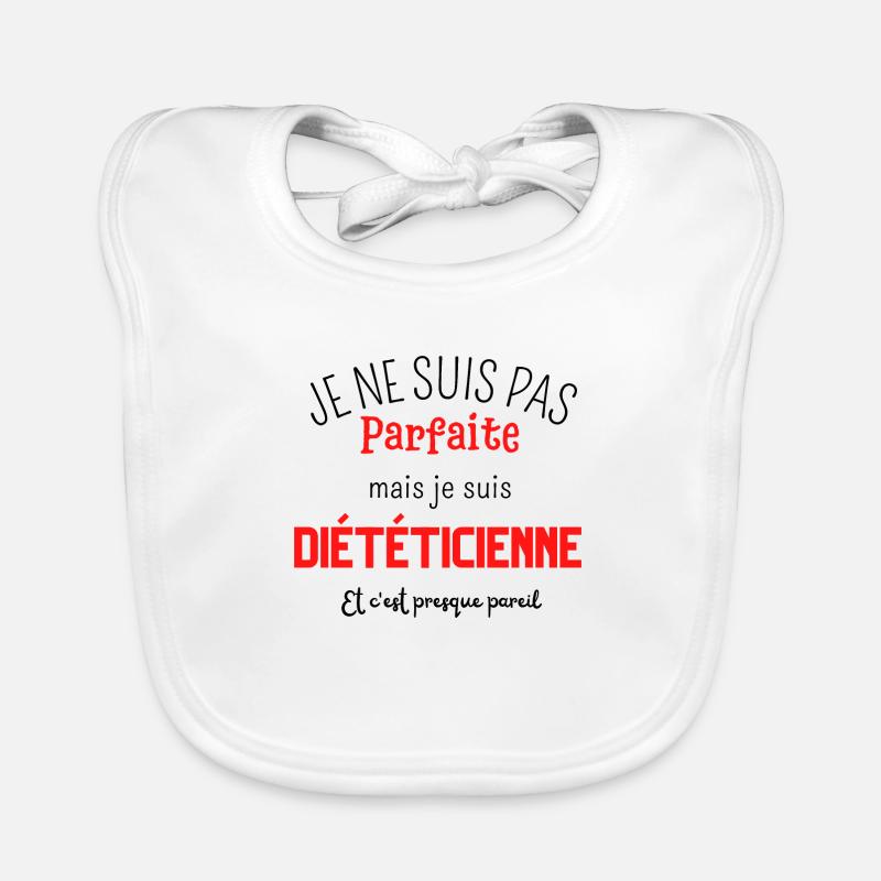 Pas parfaite mais diététicienne Bavoir bio Bébé