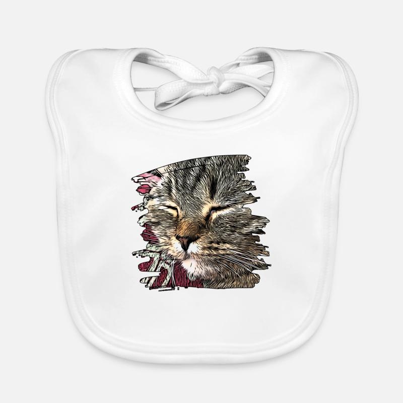 Katzengesicht 6 Baby Bio-Lätzchen