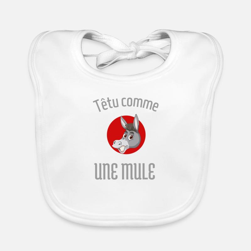 Têtu comme une mule Bavoir bio Bébé