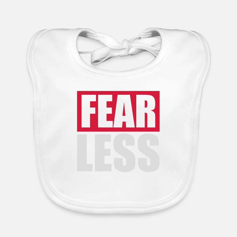 fearless Text Quote Design Organic Baby Bibs