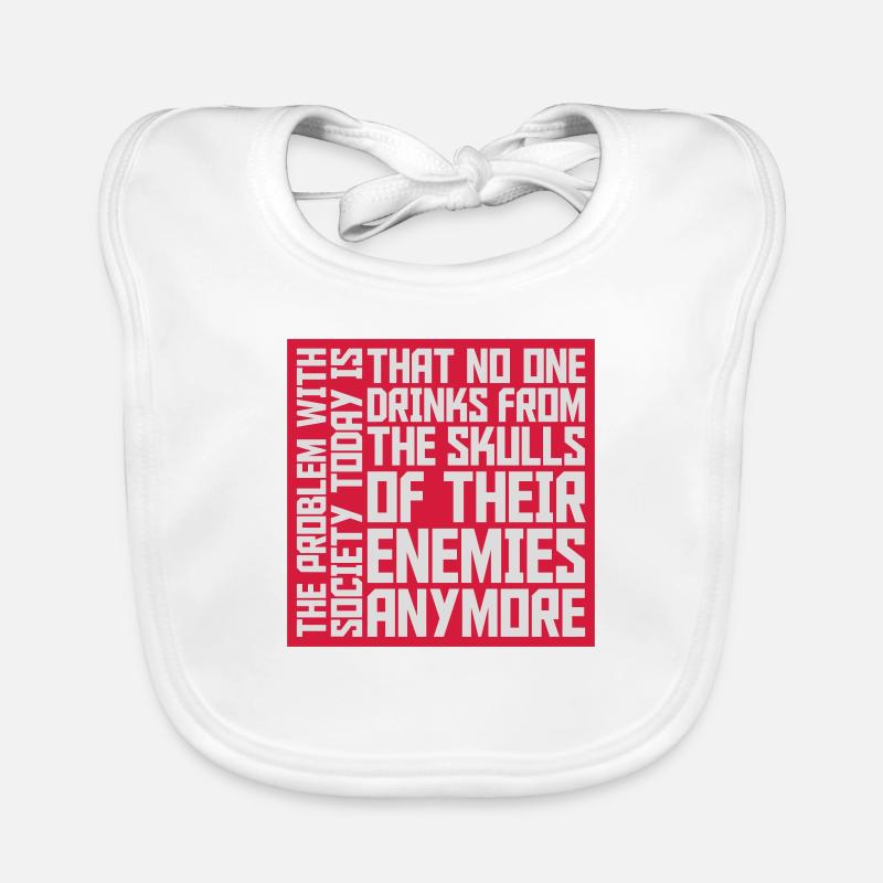 drinks from enemies skulls Organic Baby Bibs