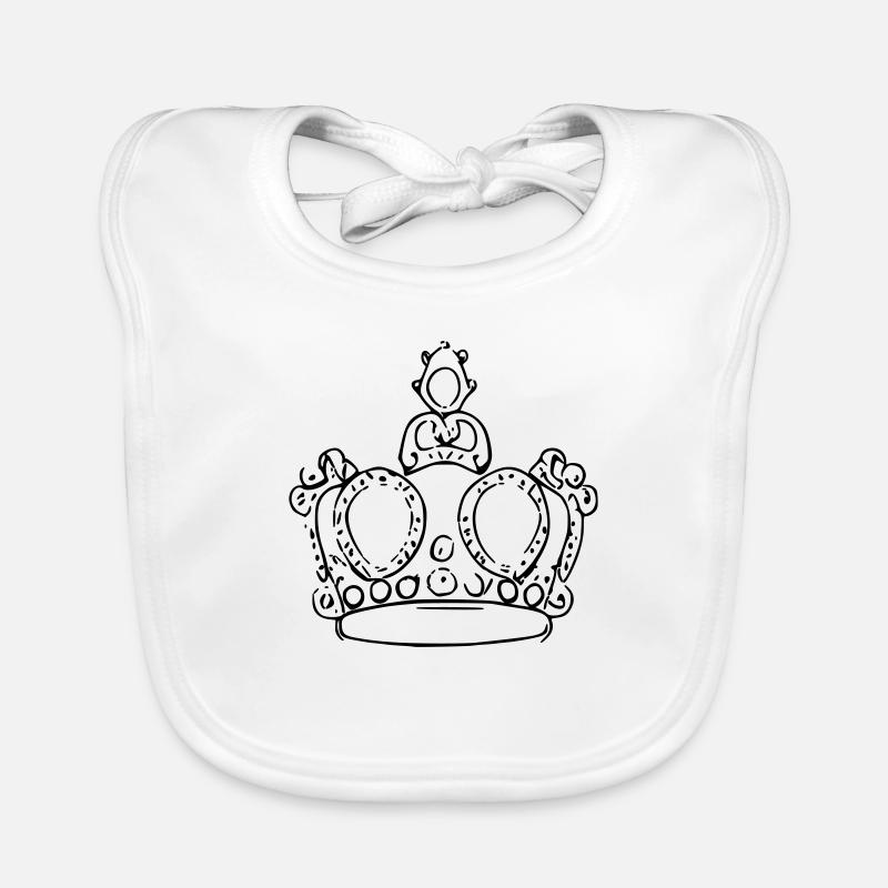 Roi héritier Reine Empereur Majesté Vector Bavoir bio Bébé