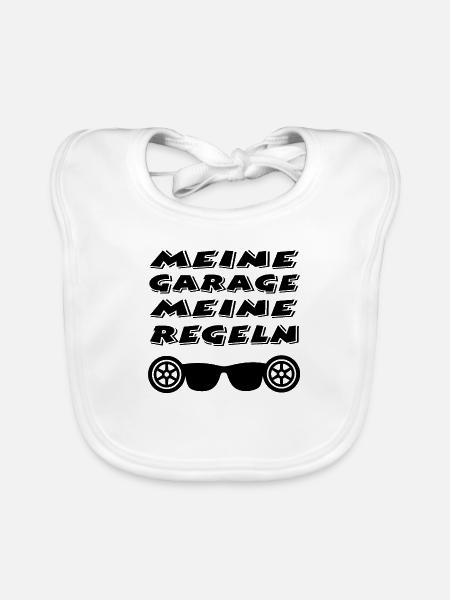Garage - Baby Bio-Lätzchen - Weiß - Vorne