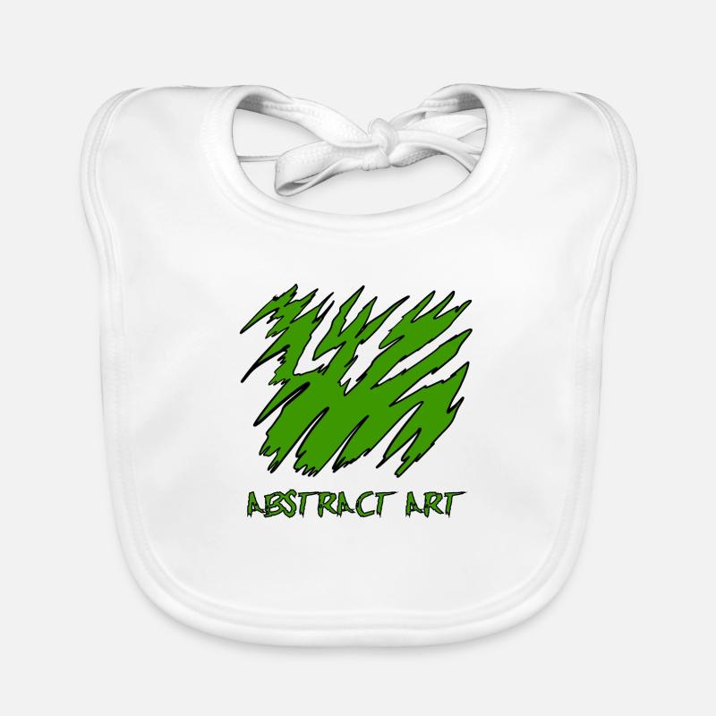 Art abstrait en vert. Art abstrait Bavoir bio Bébé