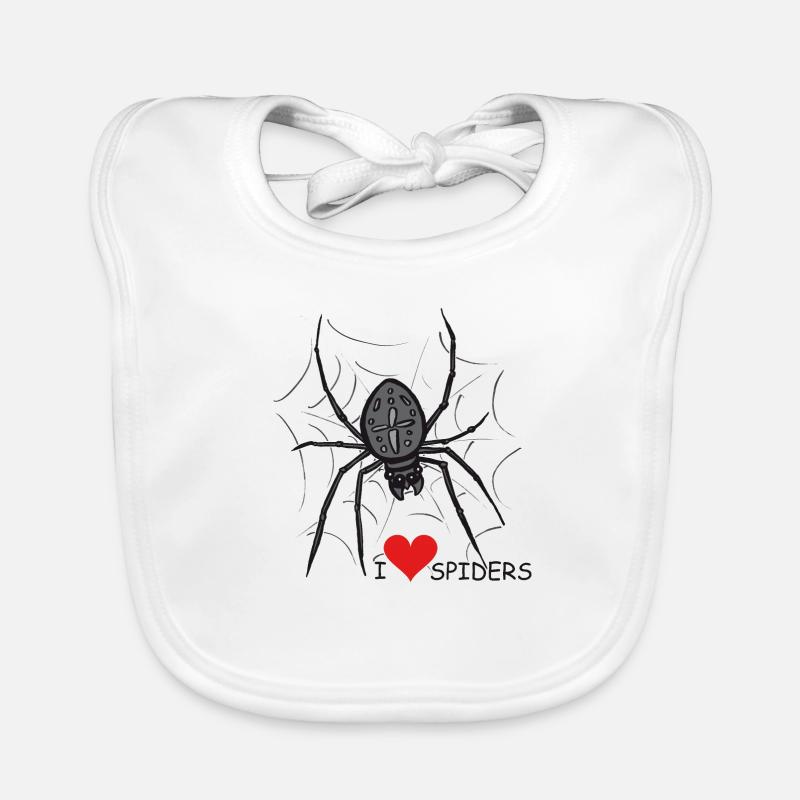 Spider, spider web, Halloween Organic Baby Bibs