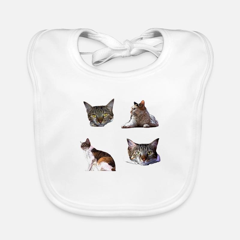chat chatte animal de compagnie chaton stickers Bavoir bio Bébé