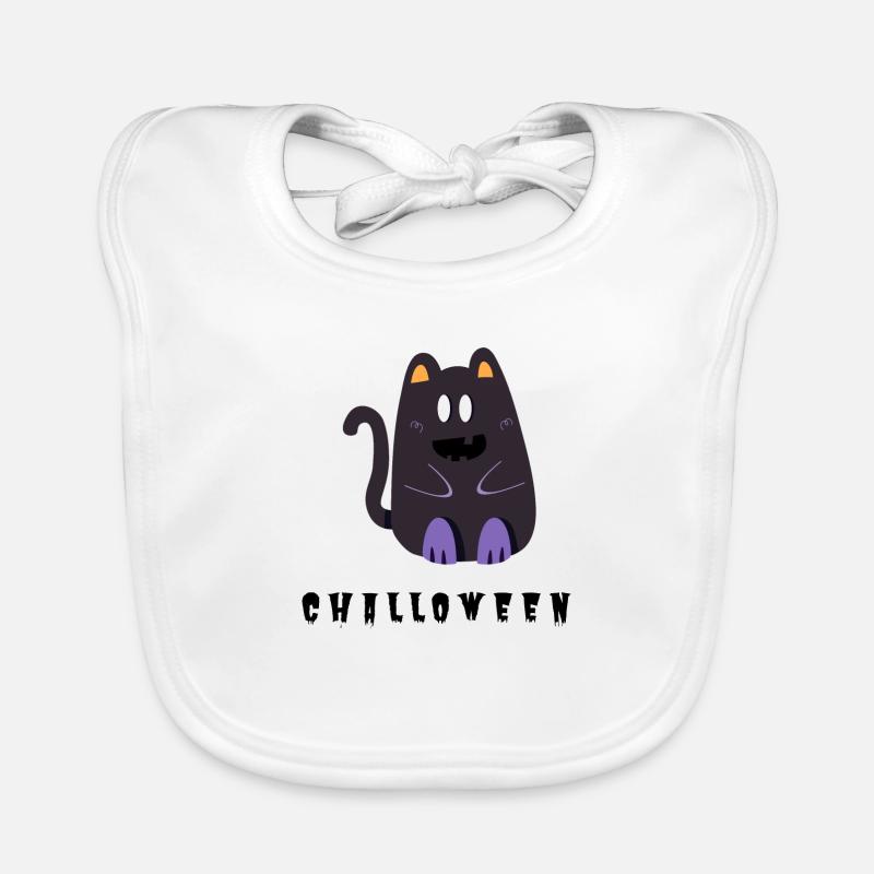Chat Halloween Bavoir bio Bébé