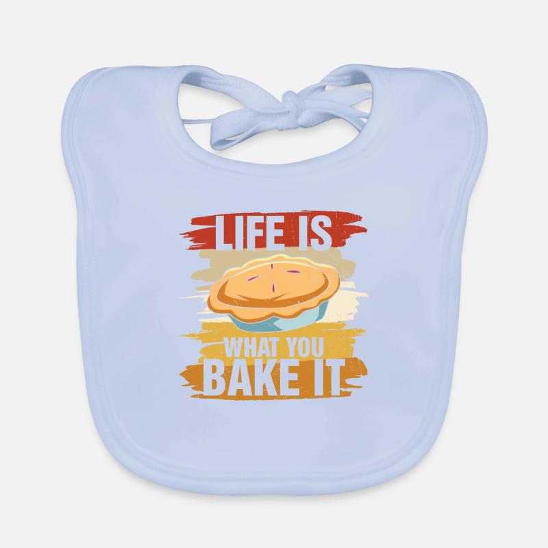 Das Leben ist, was du backst - Funny Thanksgiving Baby Bio-Lätzchen