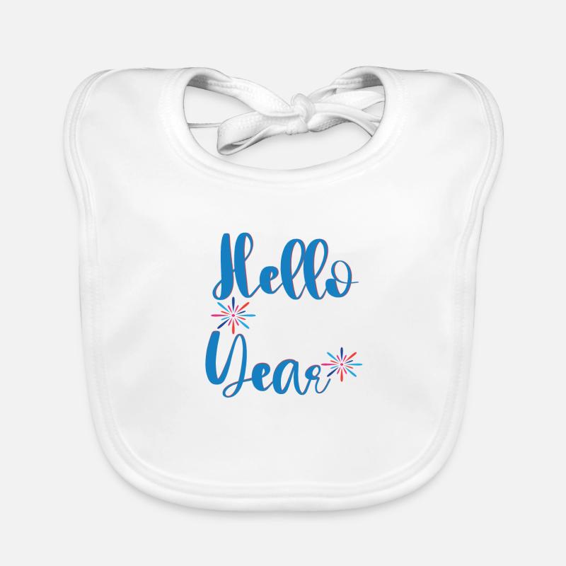 Hello New Year Baby Bio-Lätzchen
