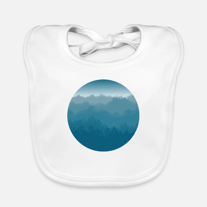 Landscape in blue Organic Baby Bibs