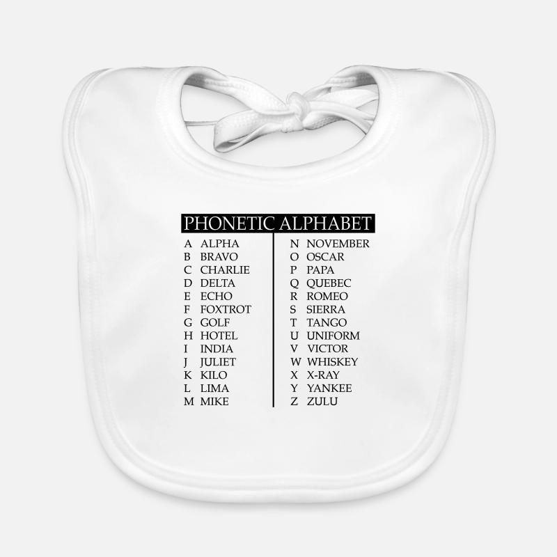 Phonetisches Alphabet Baby Bio-Lätzchen