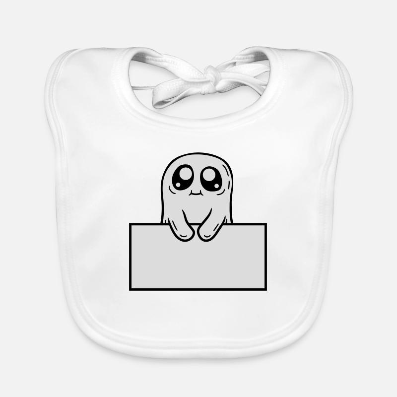 Geist zeigt Schild Cartoon Baby Bio-Lätzchen