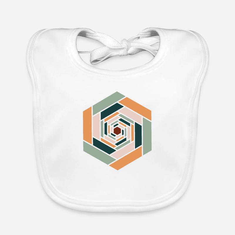 Farbiges Infinity-Sechseck Baby Bio-Lätzchen