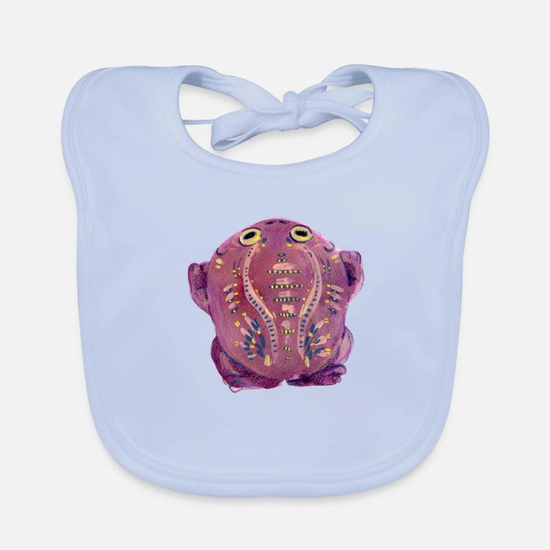 Crapaud violet Bavoir bio Bébé