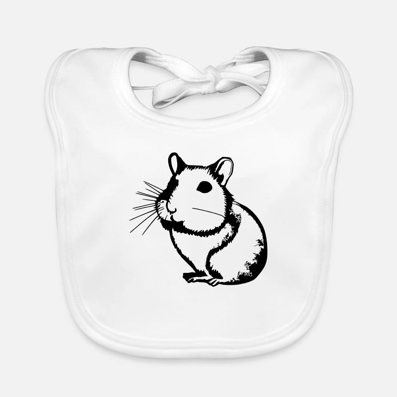 Hamster Cute Animal Rodent Animals Pet Vector 5 Organic Baby Bibs