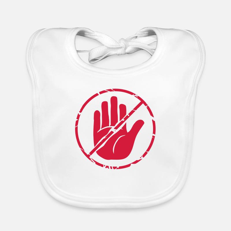 Signe Stop Main barré Bavoir bio Bébé
