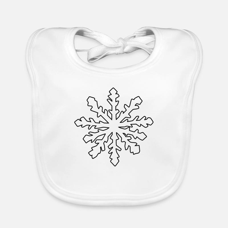 Snowflake Snow Winter Christmas Cold 14 Organic Baby Bibs