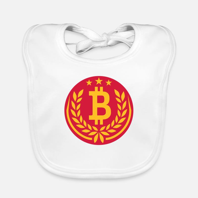 Lorbeerkranz Bitcoin Sterne Wappen Baby Bio-Lätzchen