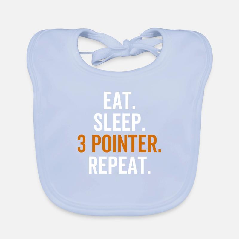 Eat Sleep 3 Pointer wiederholen Baby Bio-Lätzchen