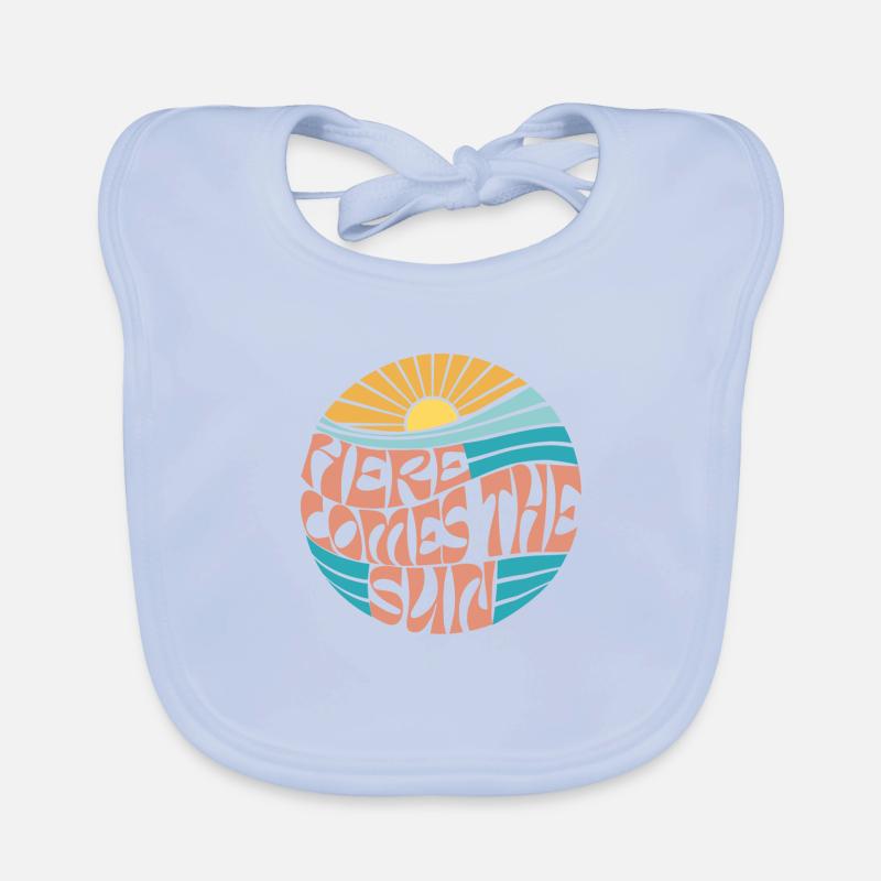 HERE COMES THE SUN Organic Baby Bibs