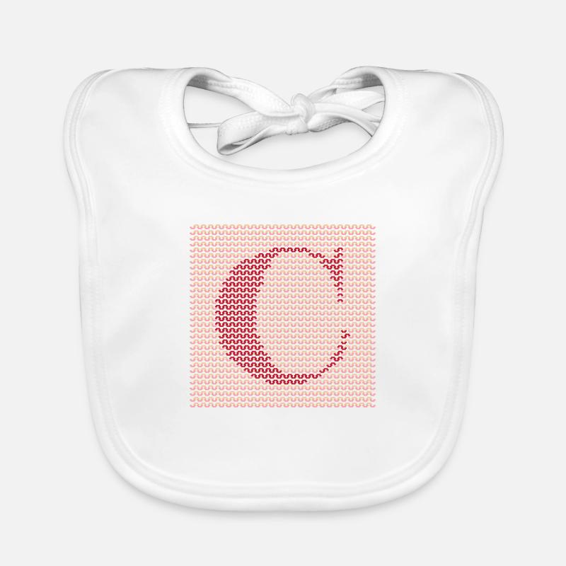 Garn Serif Buchstabe C Rot Baby Bio-Lätzchen