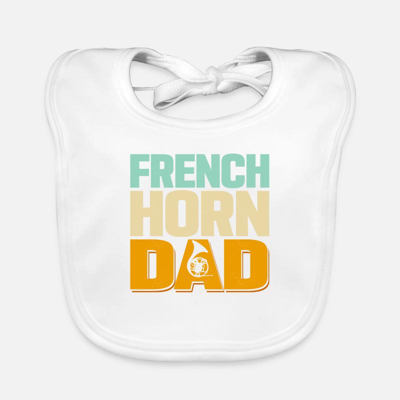 Français Horn Dad Corniste Corniste Bavoir bio Bébé