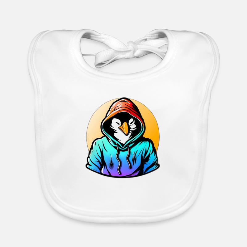 Pinguin mit Pullover Baby Bio-Lätzchen