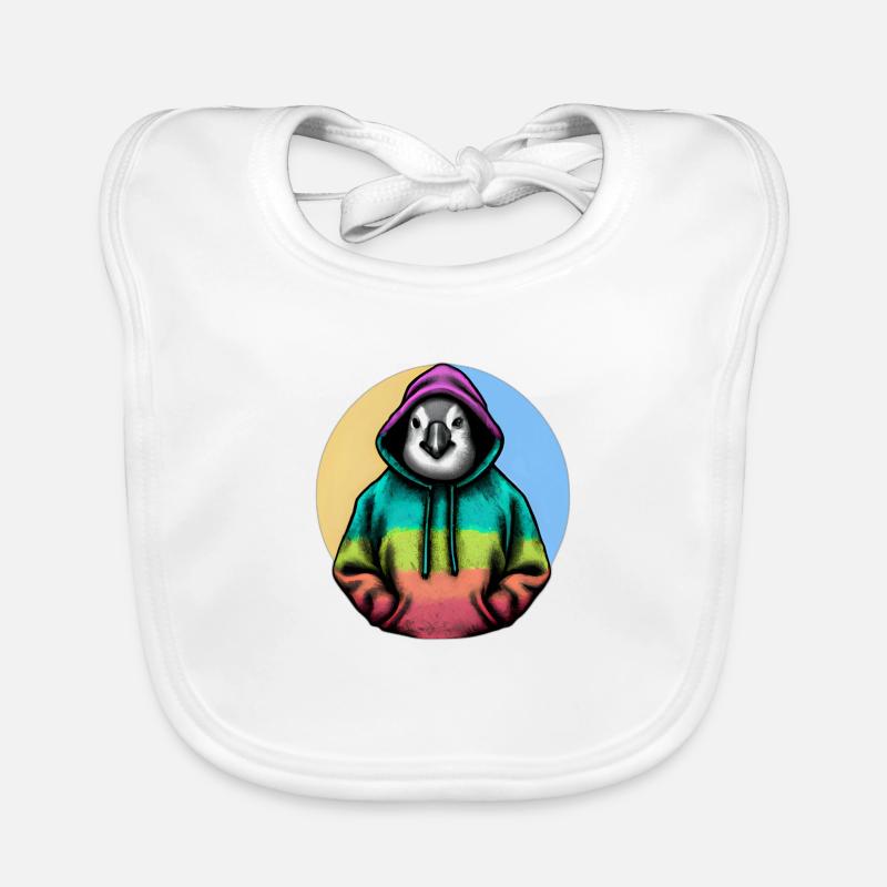 Pingouin classique avec pull Bavoir bio Bébé