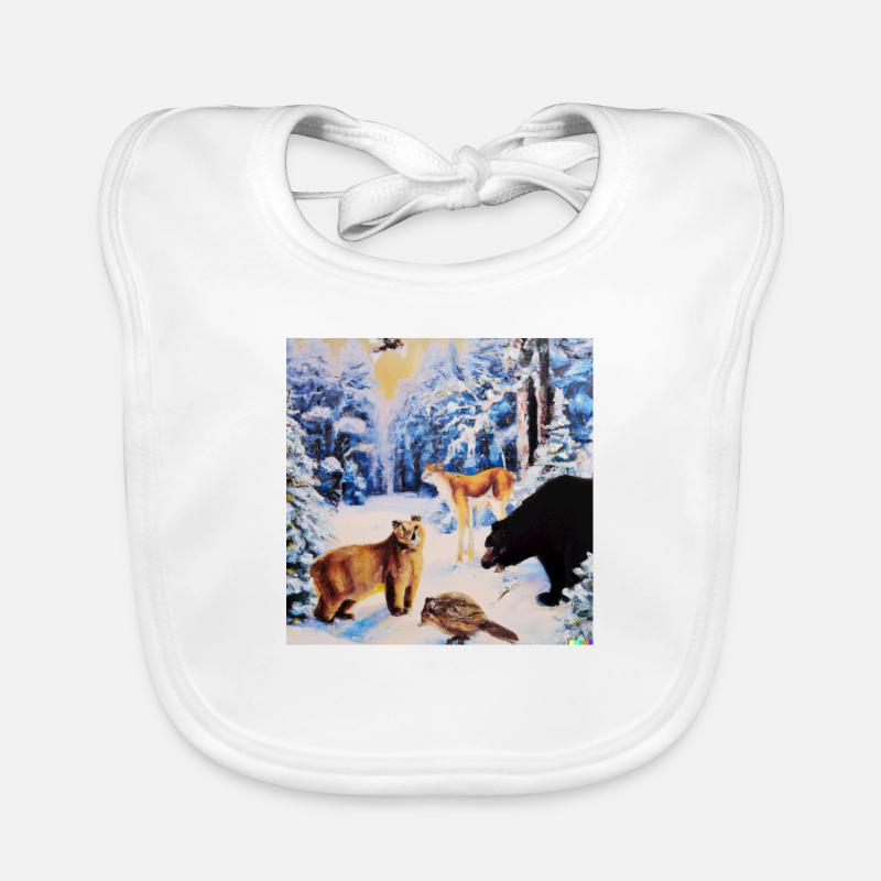 Forest animals Organic Baby Bibs