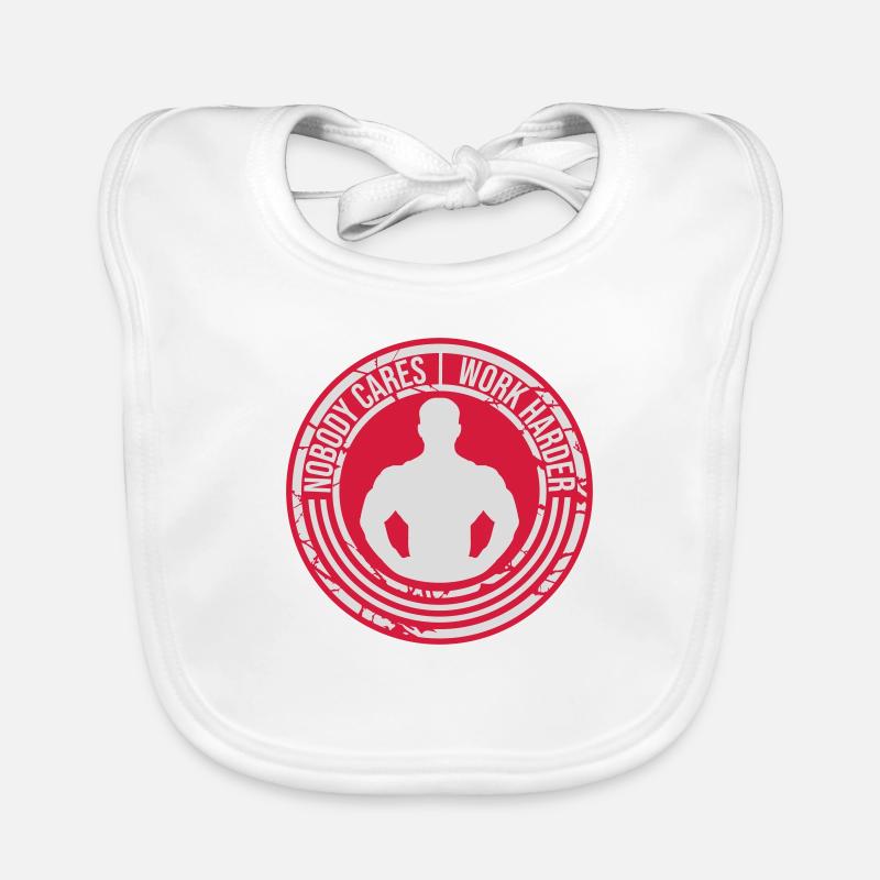 nobody cares work harder Organic Baby Bibs
