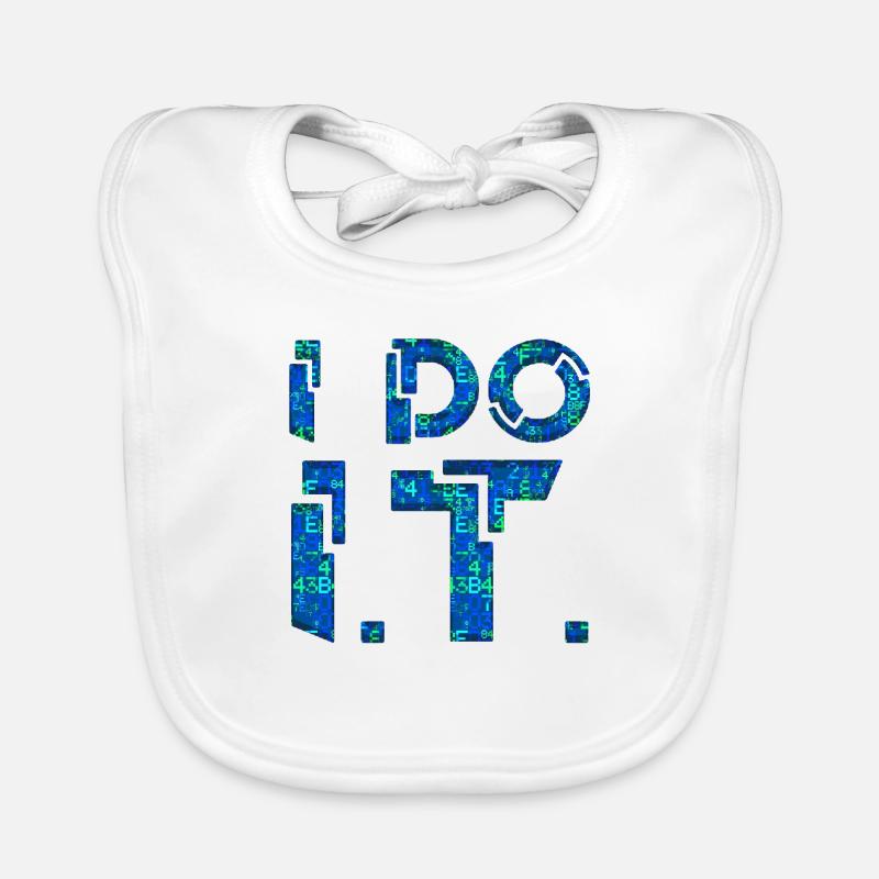 IT-Typ Unterstützung Geek Computer Computer Geek Ich tue es Baby Bio-Lätzchen