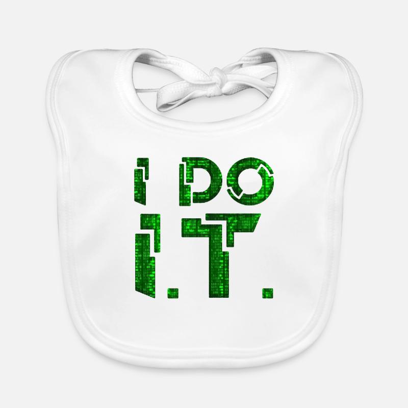 IT guy support geek computer computer geek je le fais - Bavoir bio Bébé - blanc