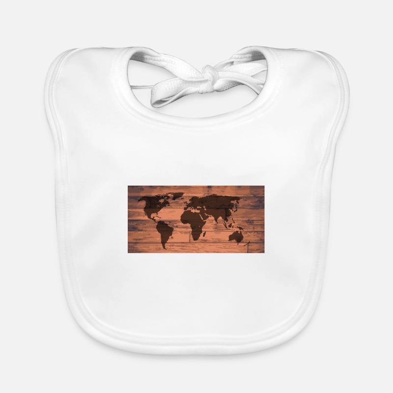 Marque World Map Bavoir bio Bébé