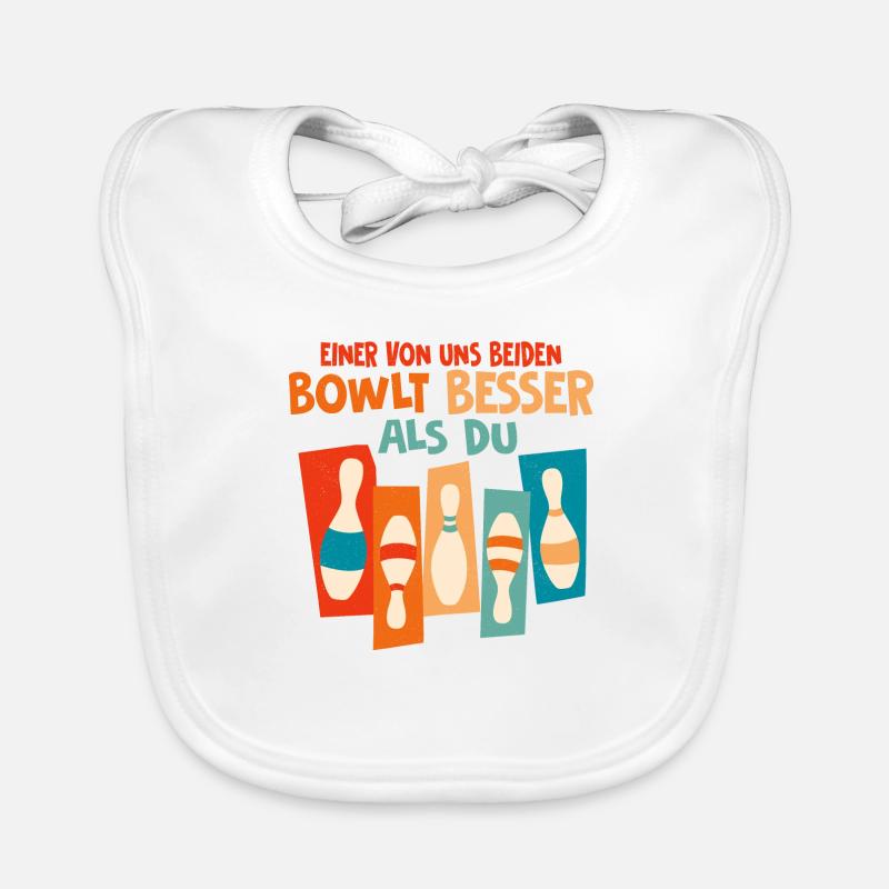 Einer von uns beiden bowlt besser als du Bowling K Baby Bio-Lätzchen