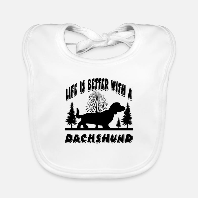 Dachshund Organic Baby Bibs